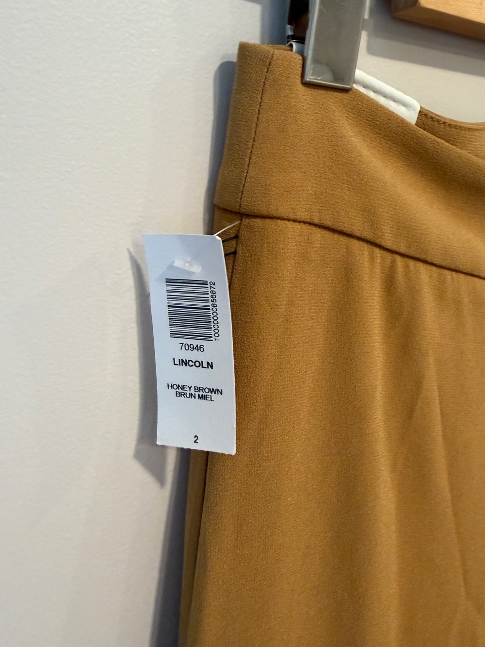 Aritzia Babaton Honey Brown Lincoln Wide Leg Pant Trousers 2 Long NWT - Picture 6 of 9